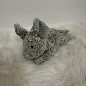 Russ Berrie Home Buddies Cheezy Mouse Plush 6” Beanie Terry Cloth 4165 Grey